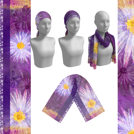 Abstract Aster Scarf
