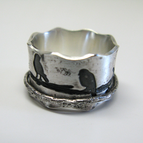 Birds on a Branch Spinner ring