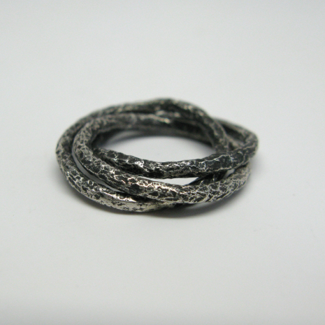 Chunky Sterling Silver Vine Rolling Ring