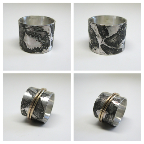 Feathers Spinner Ring