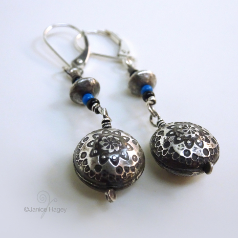 Paisley Hollow Formed Bead Earrings