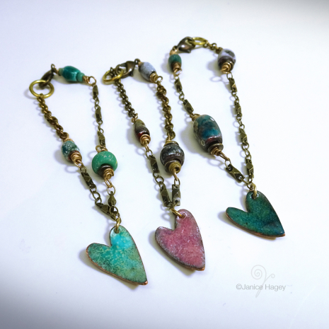 Heart Brass Charm Bracelet in other colors