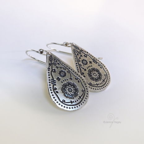 Small Paisley Teardrop Earrings