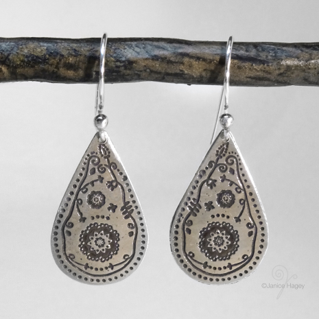 Small Paisley Teardrop Earrings