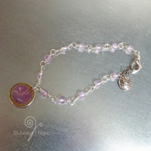 Asters and Amethysts Charm Bracelet