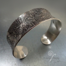 Asters Recycled Sterling Cuff Bracelet
