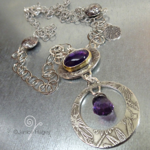 Asters and Amethyst Necklace