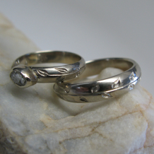 Hand Engraved Anniversary Rings