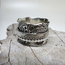 Custom Paisley Spinner Ring