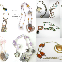 A collection of one of a kind necklaces - sold