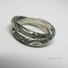 Paisley Rolling Ring in Recycled Sterling Silver