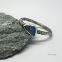 Rough Hewn Ring with Raw Montana Sapphire