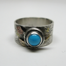 Turquoise Foliage Ring